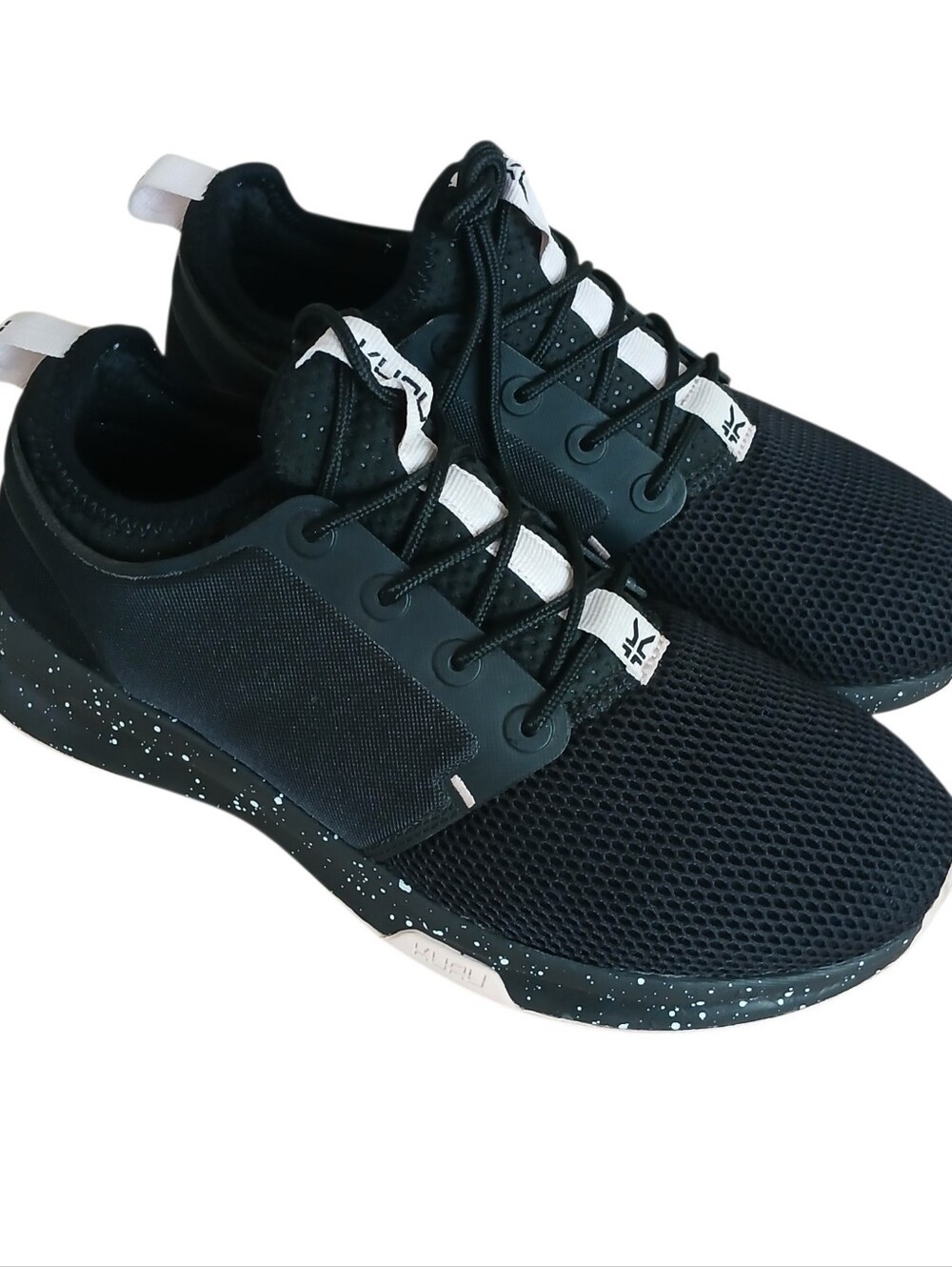 Kuru Atom Mesh Running Athletic Shoes in Jet Black/misty Lilac 8.5 WIDE Ortho